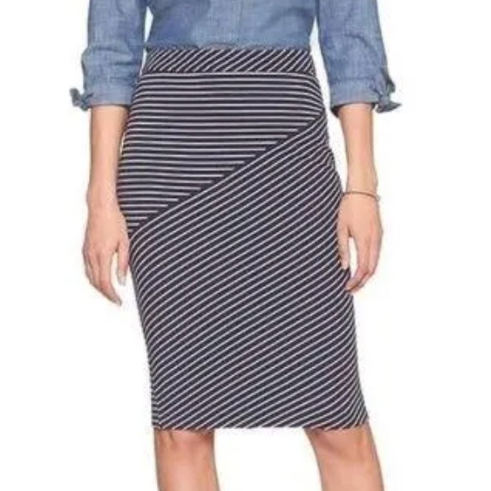 Banana Republic Striped Knit Pencil Skirt - size 0P